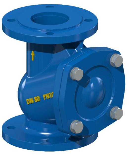 Flanged ball check valve